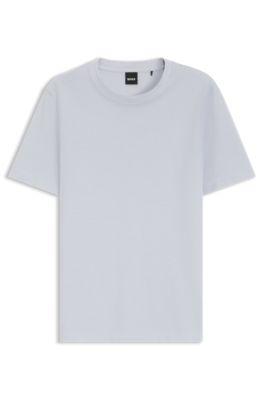 Bubble-jacquard structure T-shirt in a cotton blend by HUGO BOSS