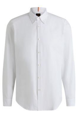 Button-down regular-fit shirt in Oxford cotton by HUGO BOSS Button-down regular-fit shirt in Oxford cotton by HUGO BOSS