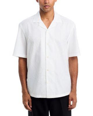 C-Lars Camp Collar Embroidered Shirt by HUGO BOSS