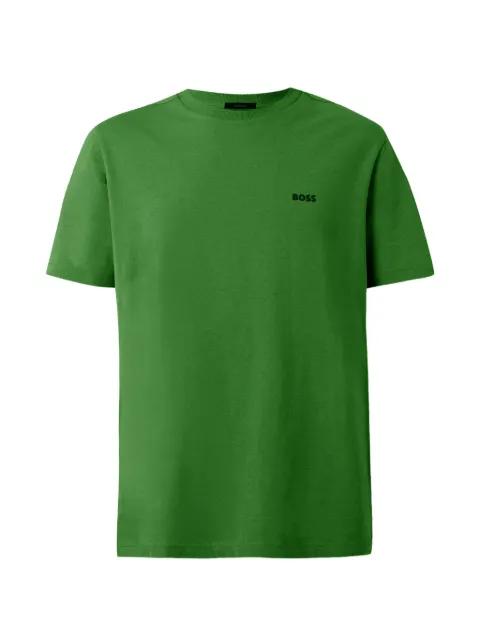 Camiseta Em Algodão Elástico Com Detalhe De Logo by HUGO BOSS