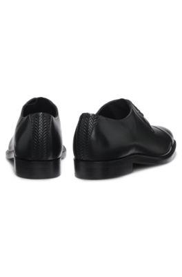Cap-toe Derby shoes in leather by HUGO BOSS