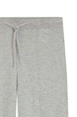 Cashmere tracksuit bottoms with cuffed hems by HUGO BOSS
