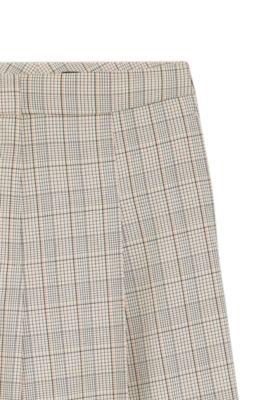Checked oversized-fit trousers in stretch wool by HUGO BOSS