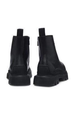 Chunky-sole half boots in leather by HUGO BOSS