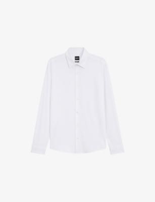 Classic-Collar Slim-Fit Stretch-Woven Shirt by HUGO BOSS