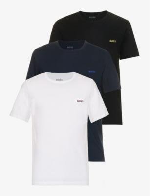 Classic pack of three cotton-jersey T-shirts by HUGO BOSS