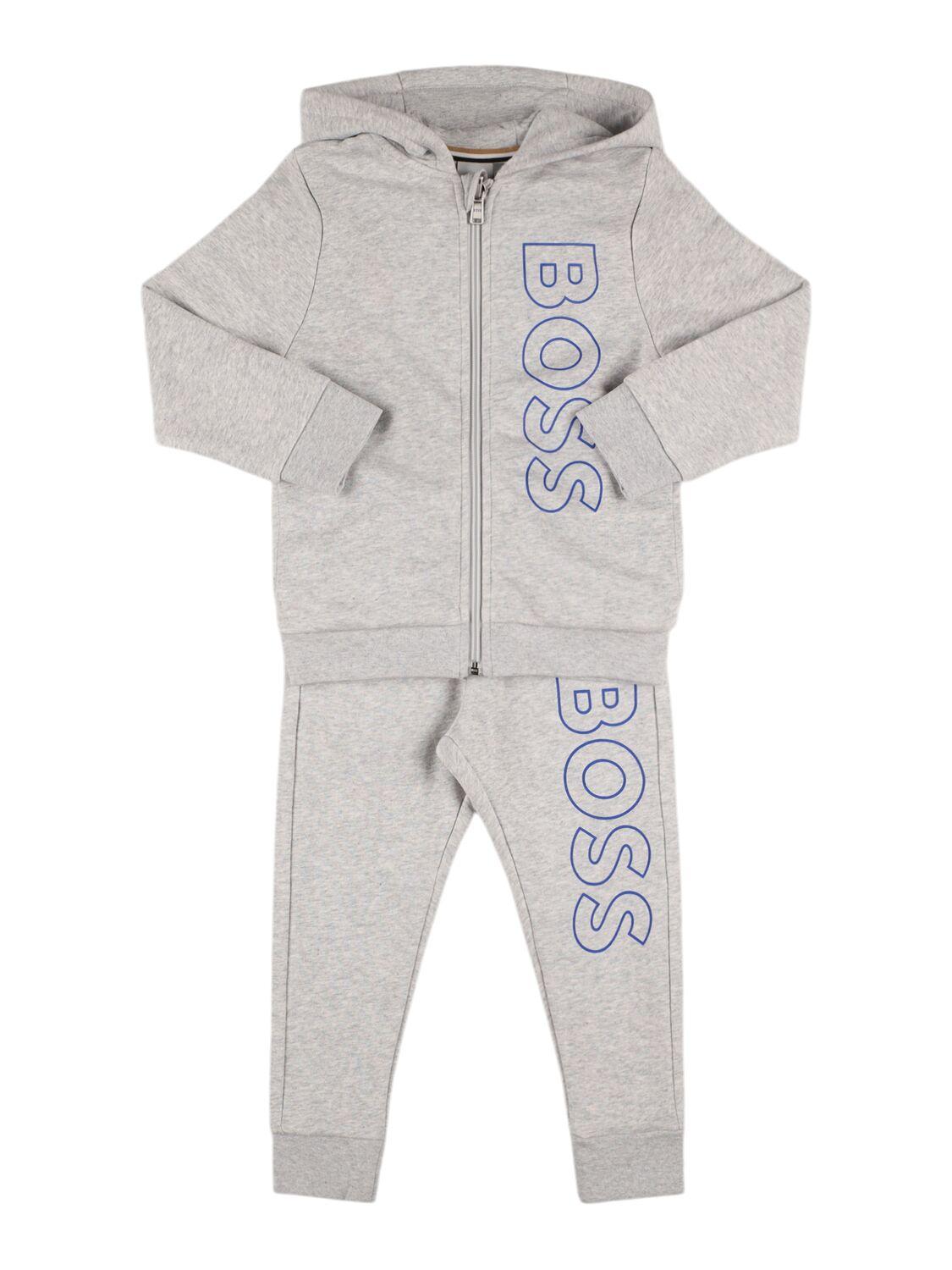 Cotton Blend Zip Sweatshirt & Sweatpants by HUGO BOSS