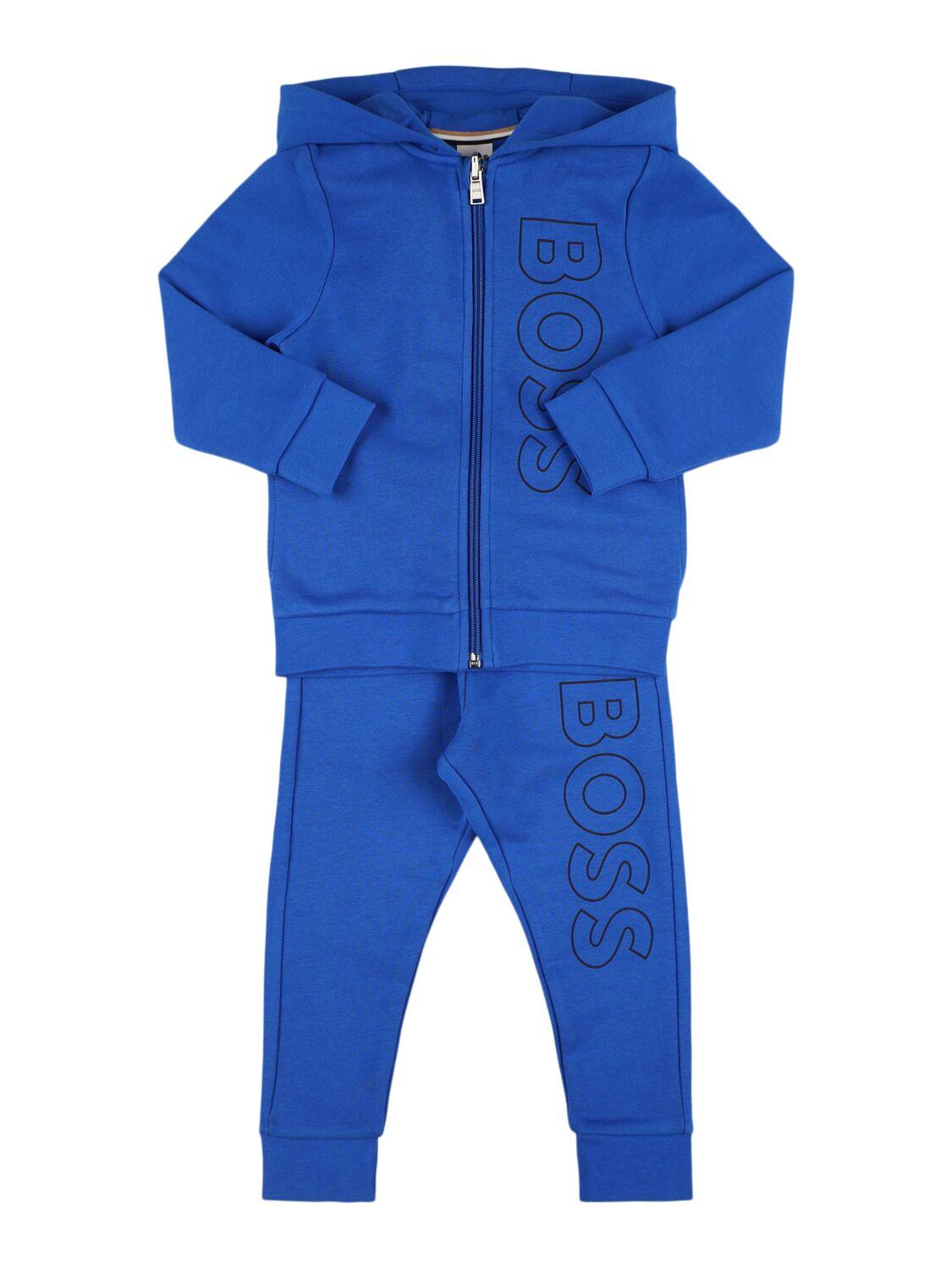 Cotton Blend Zip Sweatshirt & Sweatpants by HUGO BOSS