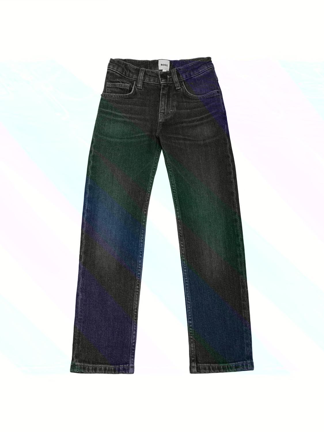 Cotton Denim Stretch Jeans by HUGO BOSS