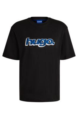 Cotton T-shirt with graphic logo print by HUGO BOSS