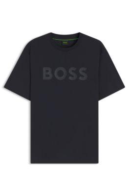 Cotton T-shirt with tonal logo by HUGO BOSS