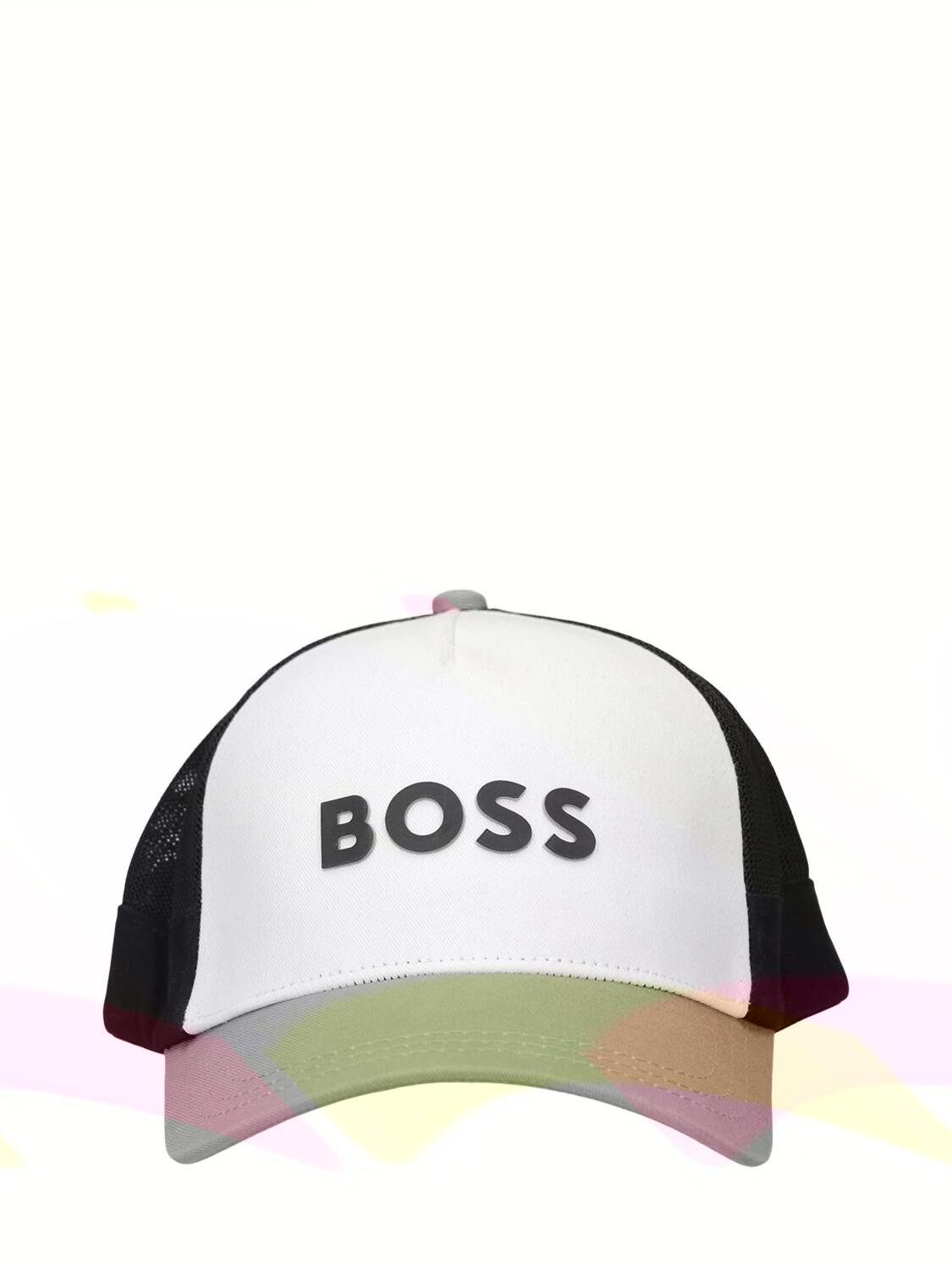 Cotton Twill & Mesh Baseball Hat by HUGO BOSS