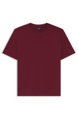 Cotton-blend T-shirt with bubble-jacquard structure by HUGO BOSS