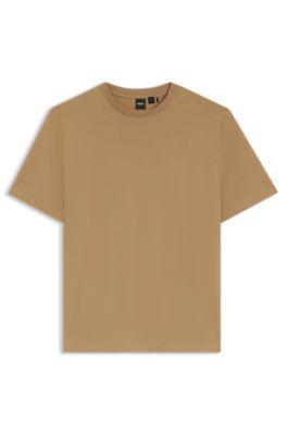 Cotton-blend T-shirt with bubble-jacquard structure by HUGO BOSS
