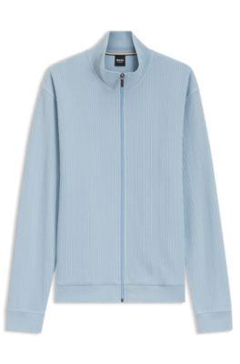 Cotton-blend jacket with waffle structure by HUGO BOSS