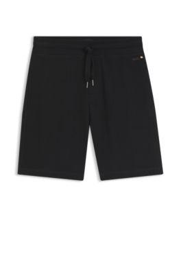 Cotton-blend shorts with waffle texture by HUGO BOSS