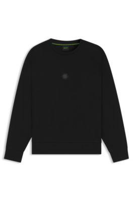 Cotton-blend sweatshirt with Double B monogram by HUGO BOSS