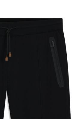 Cotton-blend tracksuit bottoms in a regular fit by HUGO BOSS