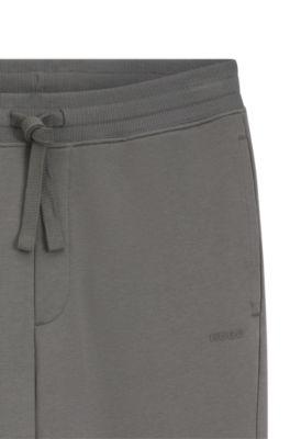 Cotton casual pants with elasticized cuffs by HUGO BOSS