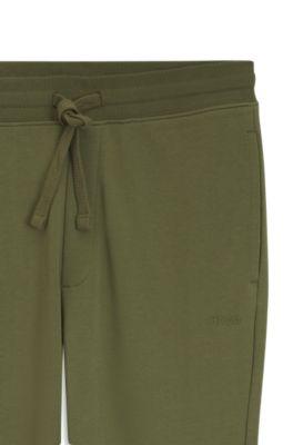 Cotton casual pants with elasticized cuffs by HUGO BOSS