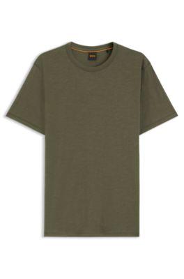 Cotton jersey T-shirt with logo detail by HUGO BOSS