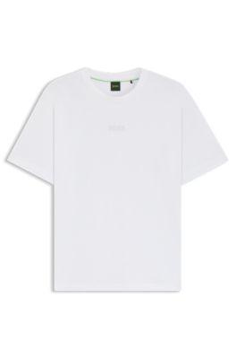 Cotton-jersey T-shirt with logo detail by HUGO BOSS