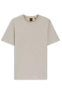 Cotton jersey T-shirt with logo detail by HUGO BOSS