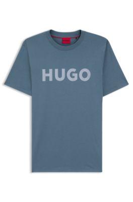 Cotton jersey T-shirt with logo print by HUGO BOSS