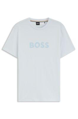 Cotton jersey T-shirt with logo print by HUGO BOSS