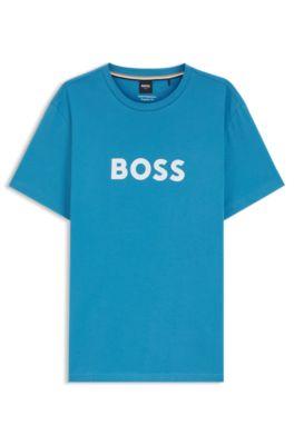 Cotton jersey T-shirt with logo print by HUGO BOSS