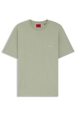 Cotton-jersey T-shirt with rear graphic by HUGO BOSS