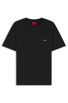 Cotton-jersey T-shirt with rear graphic by HUGO BOSS