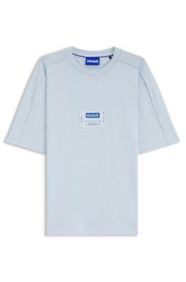 Cotton-jersey T-shirt with workwear logo label by HUGO BOSS