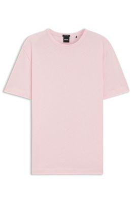 Cotton-linen T-shirt in a regular fit by HUGO BOSS