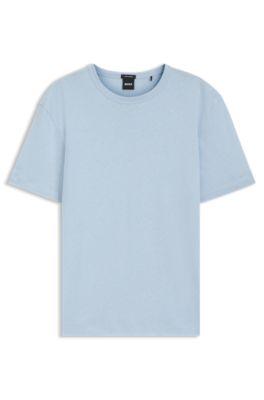 Cotton-linen T-shirt in a regular fit by HUGO BOSS