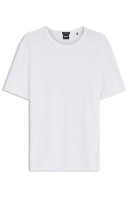 Cotton-linen T-shirt in a regular fit by HUGO BOSS