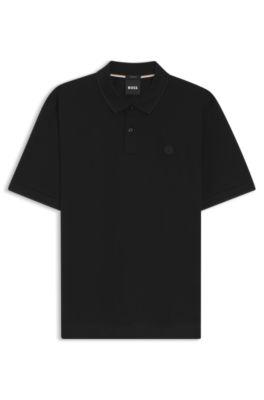 Cotton-piqu&eacute; polo shirt with Double B monogram by HUGO BOSS