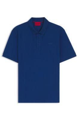 Cotton-piqu&eacute; polo shirt with logo print by HUGO BOSS