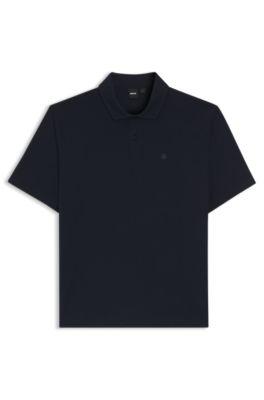 Cotton polo shirt with Double B monogram by HUGO BOSS