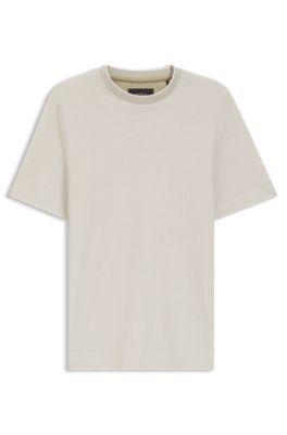 Cotton-silk T-shirt with rich structure by HUGO BOSS