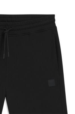 Cotton-terry shorts with logo patch by HUGO BOSS