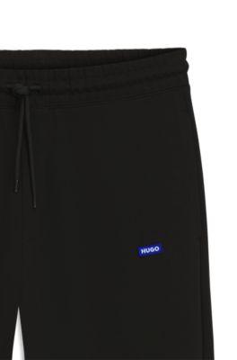 Cotton-terry sweatpants with logo patch by HUGO BOSS