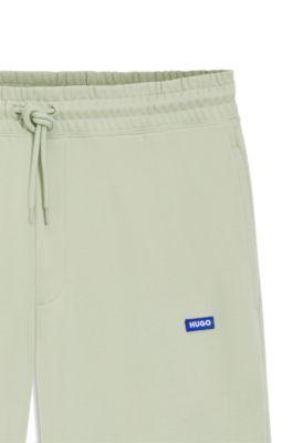 Cotton-terry sweatpants with logo patch by HUGO BOSS
