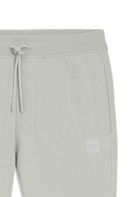 Cotton-terry sweatpants with logo patch by HUGO BOSS
