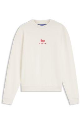 Cotton-terry sweatshirt with Happy HUGO by HUGO BOSS