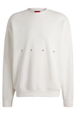 Cotton-terry sweatshirt with logo artwork by HUGO BOSS