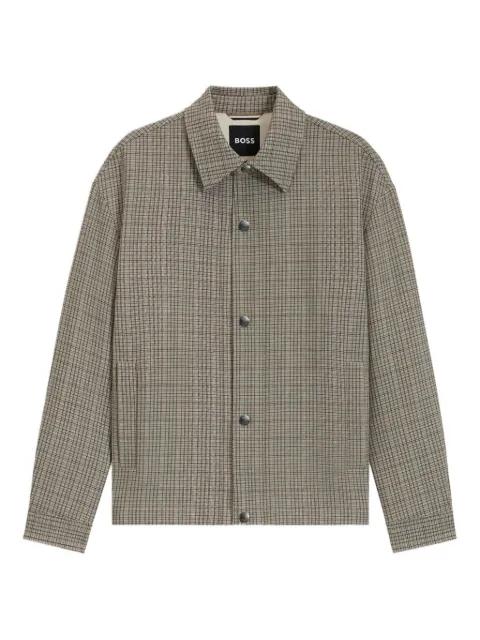 Craig checked-pattern buttoned jacket by HUGO BOSS