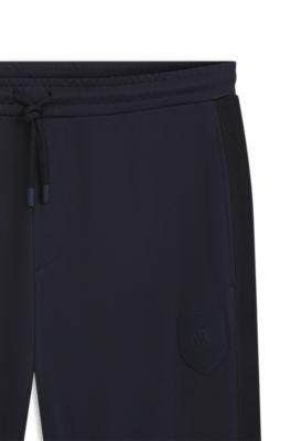 Crest-logo tracksuit bottoms in a regular fit by HUGO BOSS