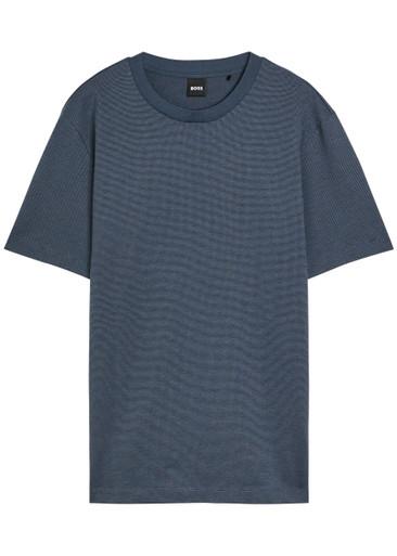 Crew-neck fine-knit cotton T-shirt by HUGO BOSS
