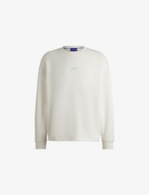 Crewneck Brand-Print Cotton-Jersey Sweatshirt by HUGO BOSS